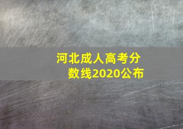 河北成人高考分数线2020公布