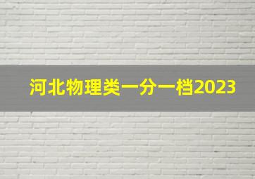 河北物理类一分一档2023