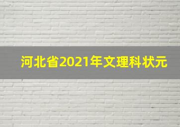 河北省2021年文理科状元