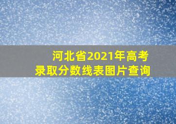 河北省2021年高考录取分数线表图片查询