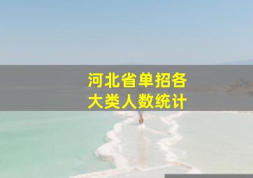 河北省单招各大类人数统计