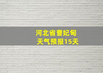 河北省曹妃甸天气预报15天