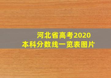 河北省高考2020本科分数线一览表图片