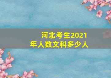 河北考生2021年人数文科多少人