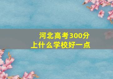 河北高考300分上什么学校好一点