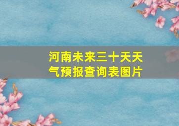 河南未来三十天天气预报查询表图片