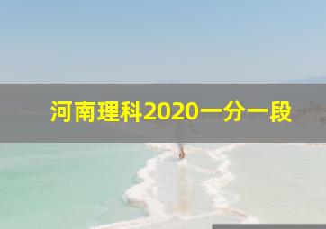 河南理科2020一分一段