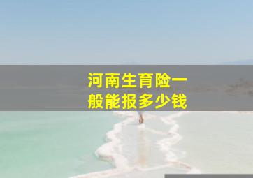 河南生育险一般能报多少钱