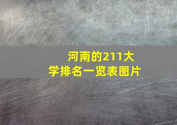 河南的211大学排名一览表图片