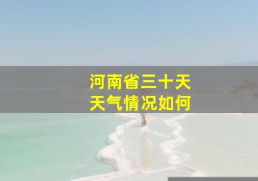 河南省三十天天气情况如何