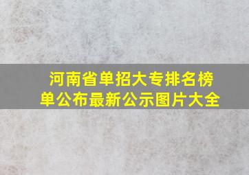 河南省单招大专排名榜单公布最新公示图片大全