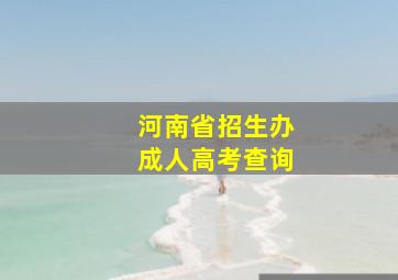 河南省招生办成人高考查询