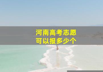 河南高考志愿可以报多少个