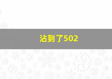 沾到了502