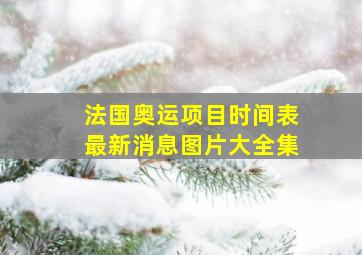 法国奥运项目时间表最新消息图片大全集