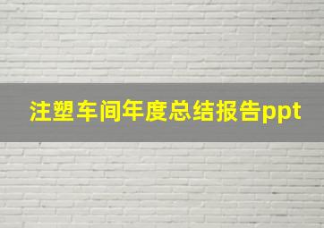 注塑车间年度总结报告ppt