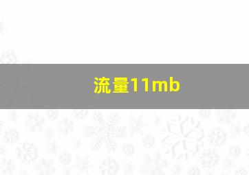 流量11mb