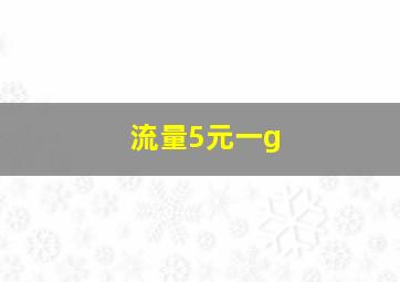 流量5元一g