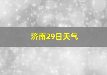 济南29日天气