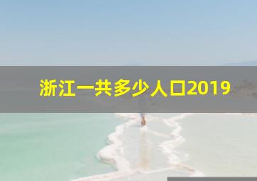 浙江一共多少人口2019