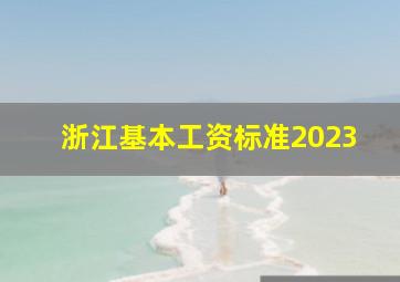 浙江基本工资标准2023