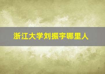 浙江大学刘振宇哪里人