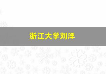 浙江大学刘洋