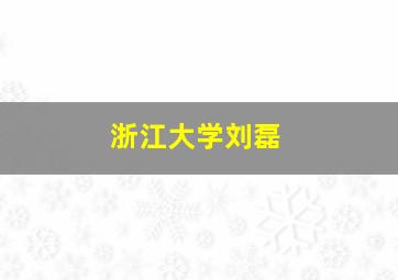 浙江大学刘磊