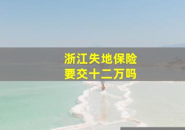 浙江失地保险要交十二万吗