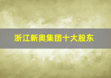 浙江新奥集团十大股东