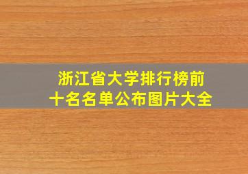 浙江省大学排行榜前十名名单公布图片大全