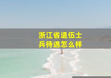 浙江省退伍士兵待遇怎么样