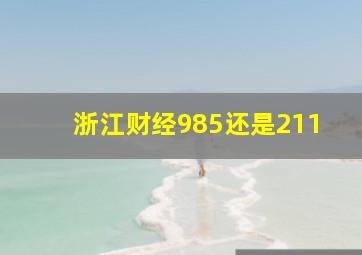 浙江财经985还是211