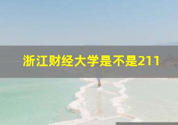 浙江财经大学是不是211