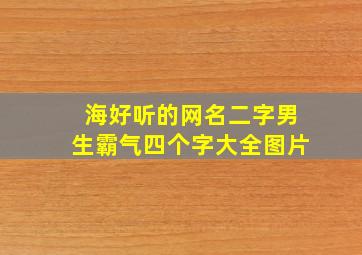 海好听的网名二字男生霸气四个字大全图片