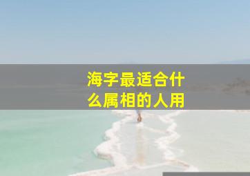 海字最适合什么属相的人用