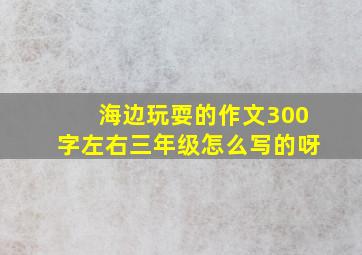 海边玩耍的作文300字左右三年级怎么写的呀