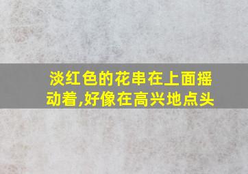 淡红色的花串在上面摇动着,好像在高兴地点头