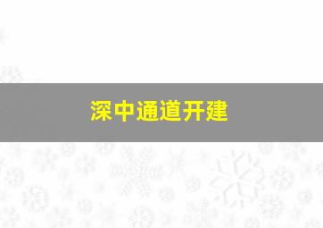 深中通道开建