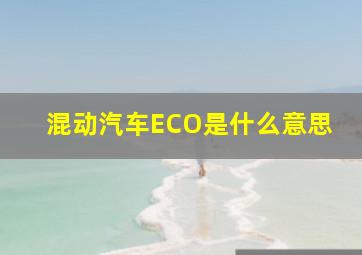 混动汽车ECO是什么意思