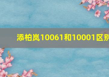 添柏岚10061和10001区别