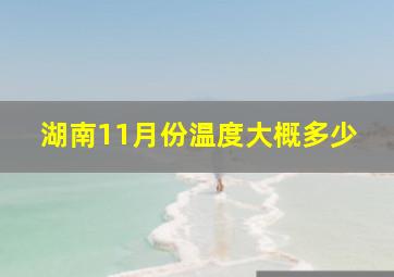 湖南11月份温度大概多少