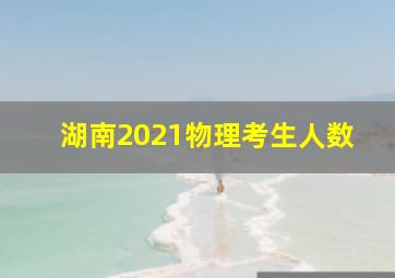 湖南2021物理考生人数