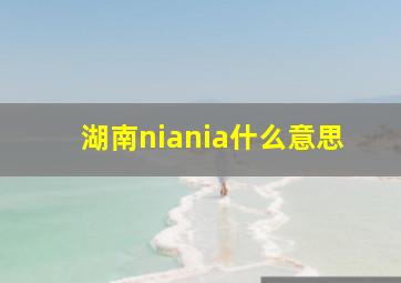 湖南niania什么意思