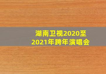 湖南卫视2020至2021年跨年演唱会