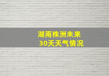 湖南株洲未来30天天气情况