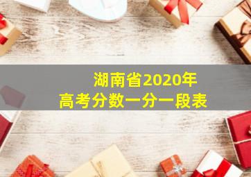 湖南省2020年高考分数一分一段表