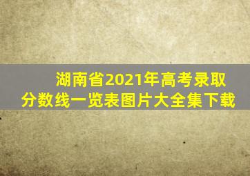 湖南省2021年高考录取分数线一览表图片大全集下载