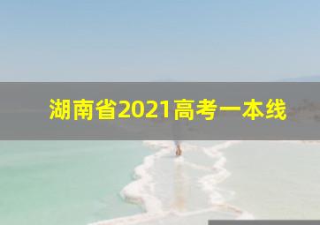 湖南省2021高考一本线