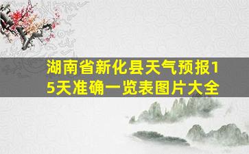 湖南省新化县天气预报15天准确一览表图片大全